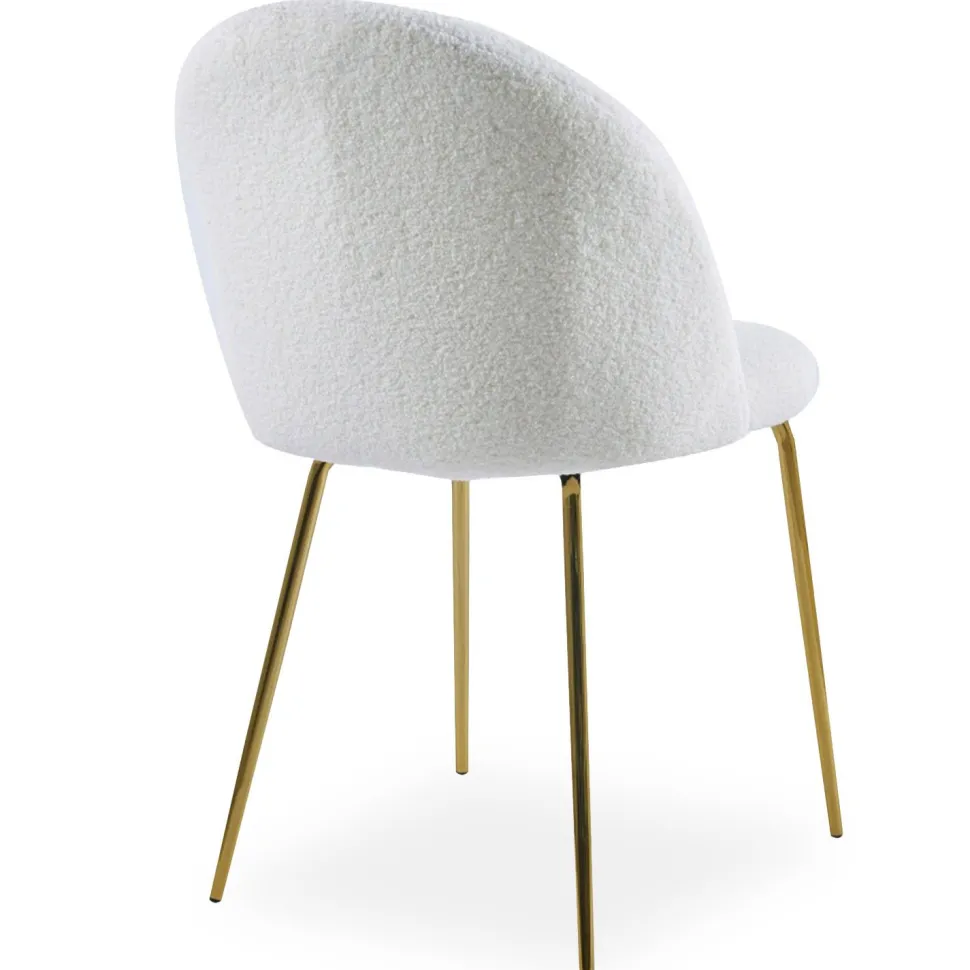 Lot de 2 chaises Spectra Tissu bouclette Crème