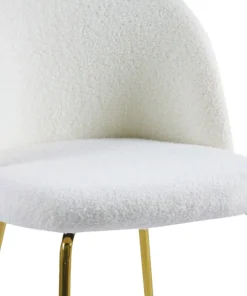Lot de 4 chaises Spectra Tissu bouclette Crème