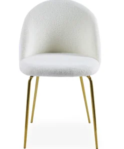 Lot de 4 chaises Spectra Tissu bouclette Crème