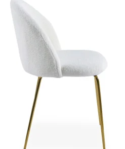 Lot de 4 chaises Spectra Tissu bouclette Crème
