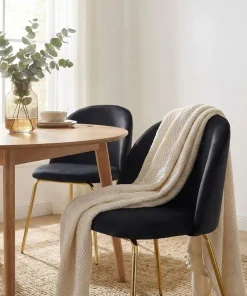 Lot de 2 chaises Spectra Velours Noir