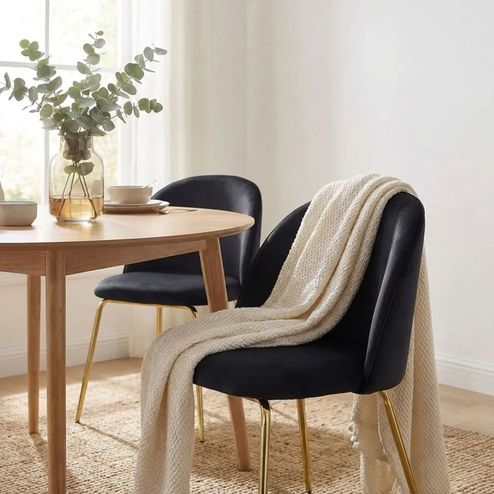 Lot de 2 chaises Spectra Velours Noir