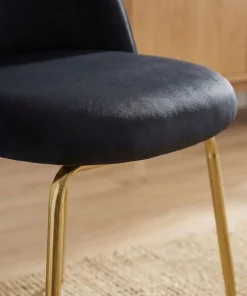 Lot de 2 chaises Spectra Velours Noir