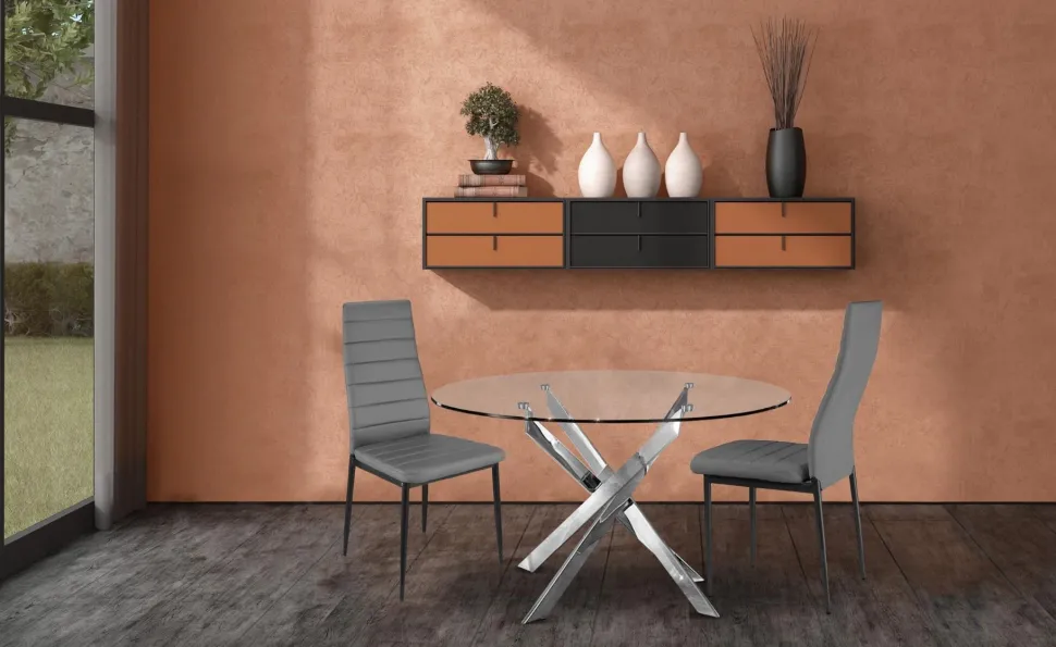Lot de 4 chaises Stratus Gris