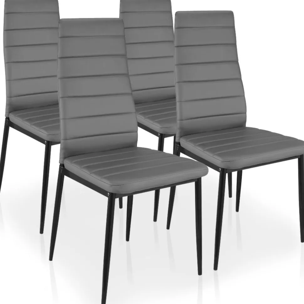 Lot de 4 chaises Stratus Gris