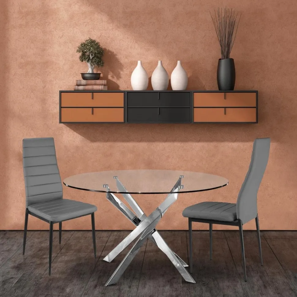 Lot de 4 chaises Stratus Gris