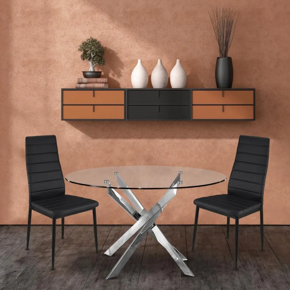 Lot de 4 chaises Stratus Noir