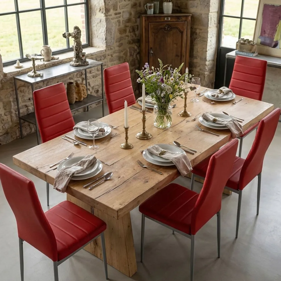 Lot de 4 chaises Stratus Rouge