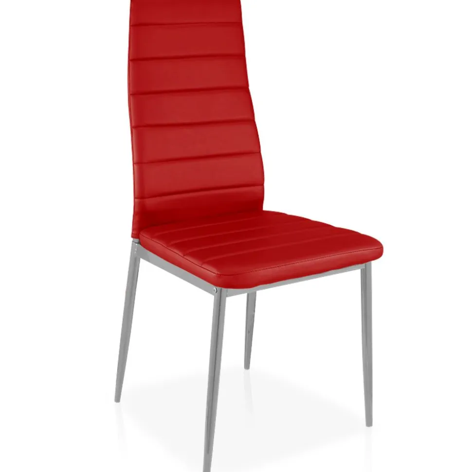 Lot de 4 chaises Stratus Rouge