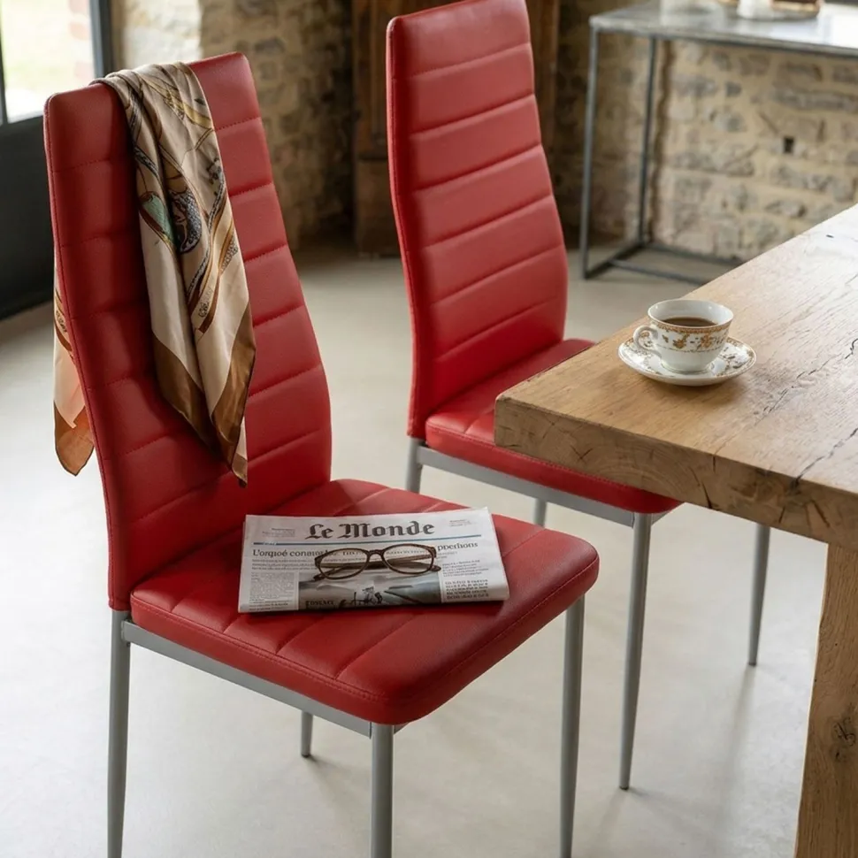 Lot de 4 chaises Stratus Rouge