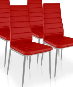 Lot de 4 chaises Stratus Rouge