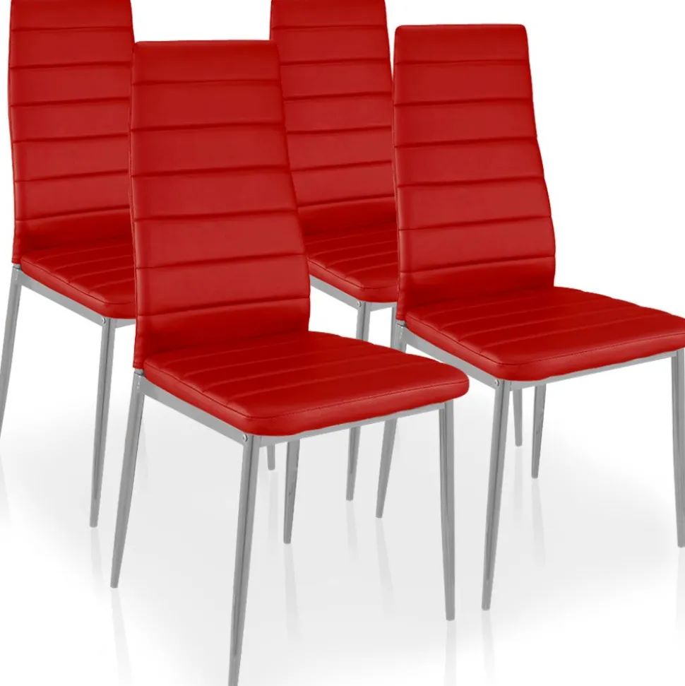Lot de 4 chaises Stratus Rouge