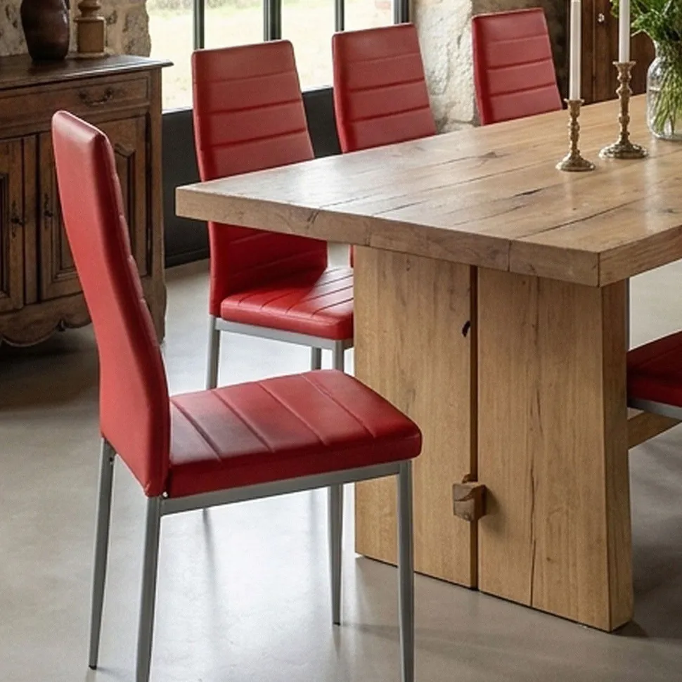 Lot de 4 chaises Stratus Rouge