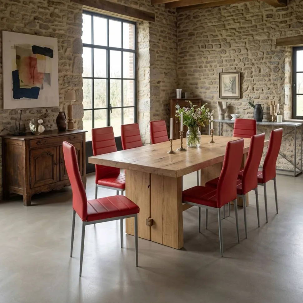 Lot de 4 chaises Stratus Rouge