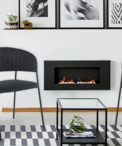 Lot de 8 chaises Tabata Métal Noir et Velours Noir