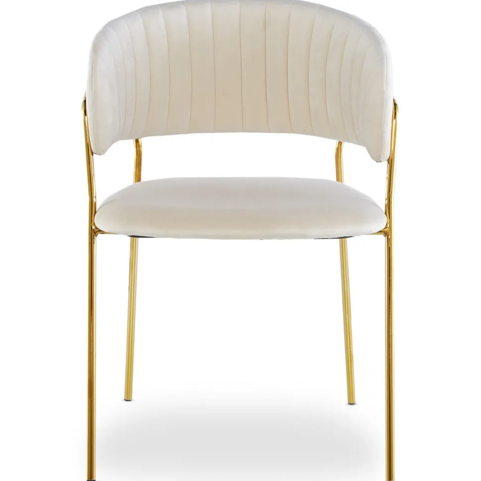 Lot de 4 chaises Tabata Velours Beige