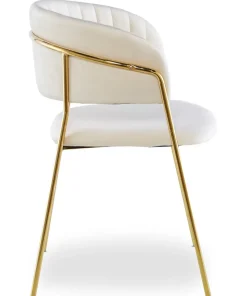 Lot de 4 chaises Tabata Velours Beige