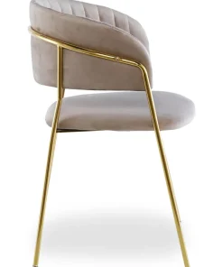 Lot de 4 chaises Tabata Velours Taupe