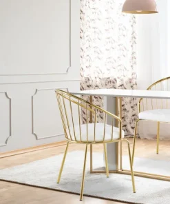 Lot de 2 chaises/fauteuils Eventille Simili Blanc