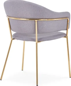 Lot de 2 chaises/fauteuils Ulrick Tissu Gris