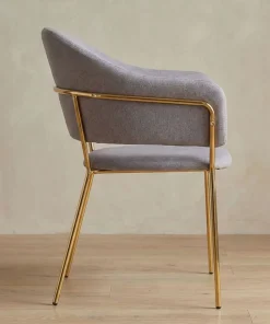 Lot de 2 chaises/fauteuils Ulrick Tissu Gris