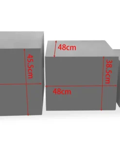 Lot de 3 tables basses Balkor Effet Travertin Beige