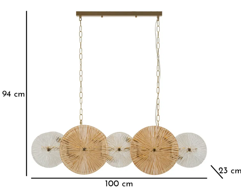 Lustre Osaka éléments ronds pour grands espaces modernes