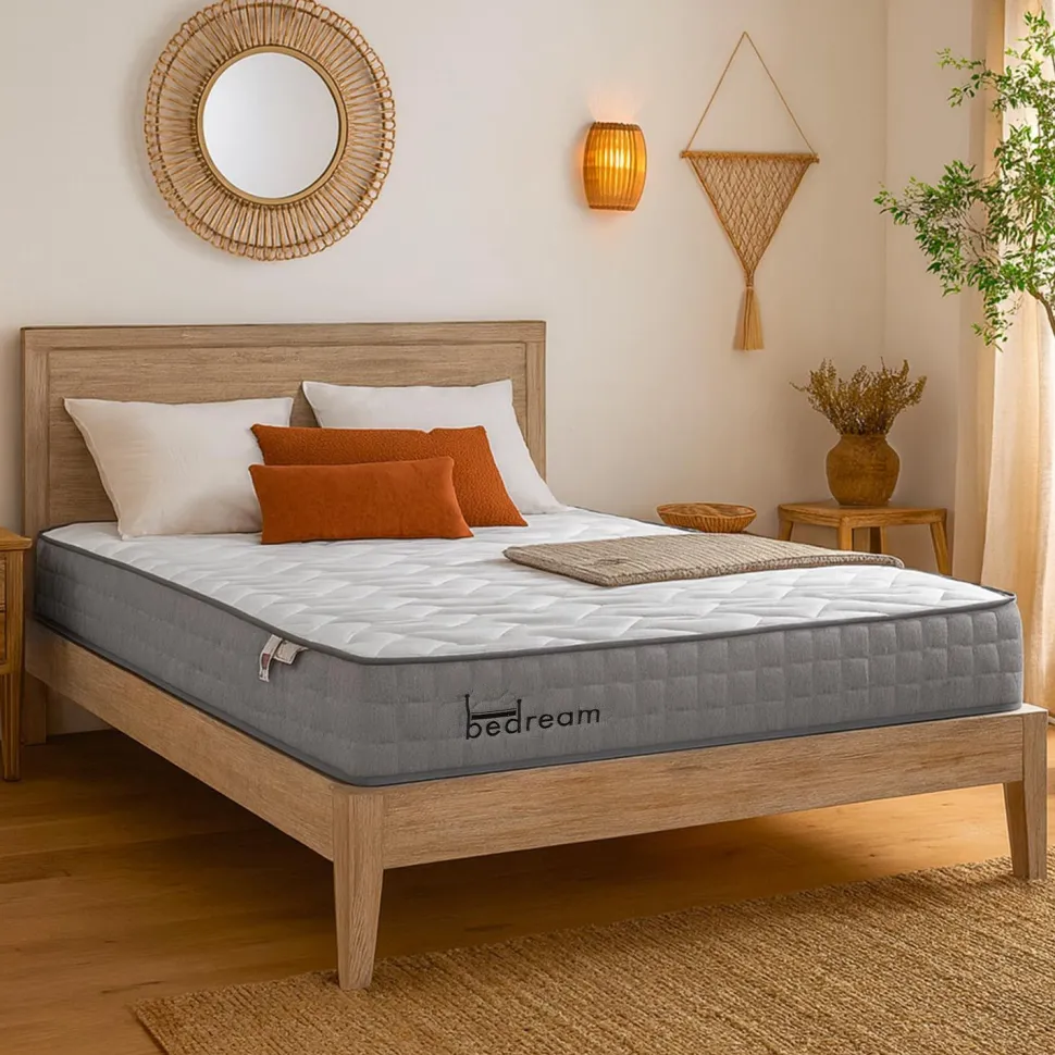 Matelas à ressorts ensachés 23cm Bedream accueil moelleux et soutien ferme 180x200cm