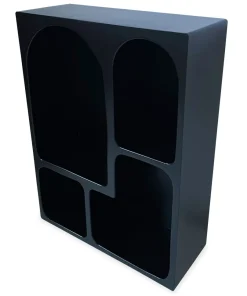Meuble de rangement à étagères en arche Mojik L60cm Bois Noir