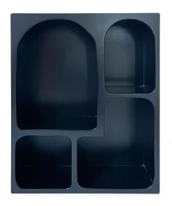 Meuble de rangement à étagères en arche Mojik L60cm Bois Noir