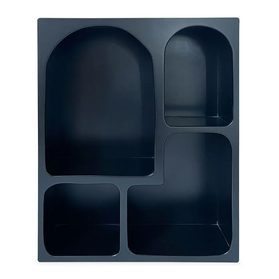Meuble de rangement à étagères en arche Mojik L60cm Bois Noir
