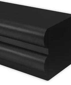 Meuble tv 8 tiroirs arrondis Mezade Bois Noir