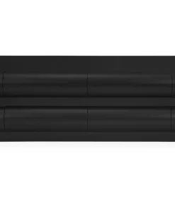 Meuble tv 8 tiroirs arrondis Mezade Bois Noir