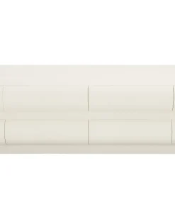 Meuble tv 8 tiroirs arrondis Mezade L180cm Crème