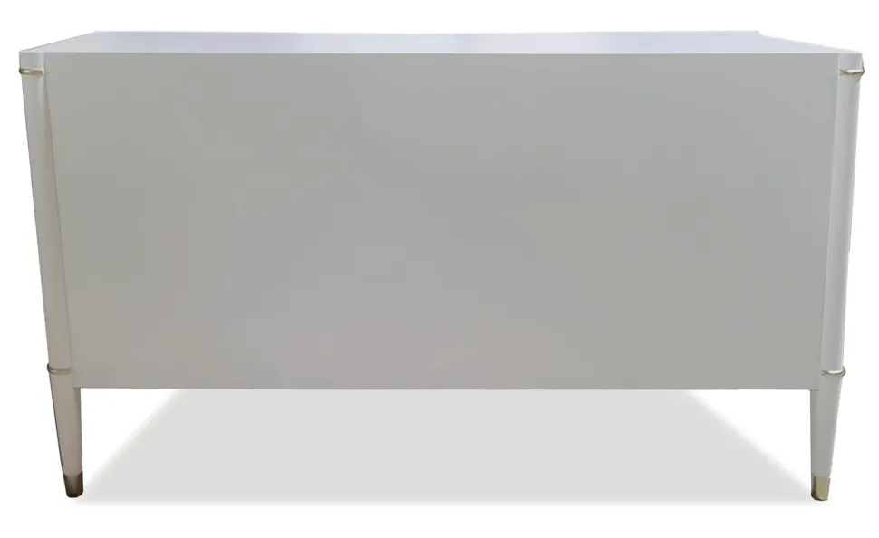 Meuble TV élégant 4 tiroirs Optimus Beige clair et Or