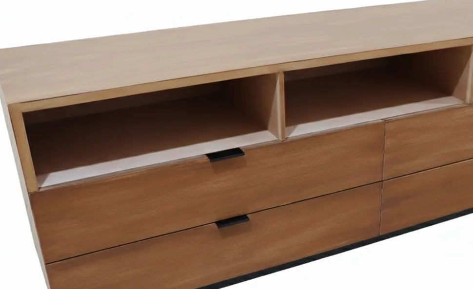 Meuble TV Panara L150cm Bois d'acacia patiné