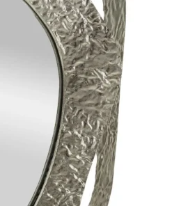 Miroir mural arrondi Aury Métal Argenté Verre