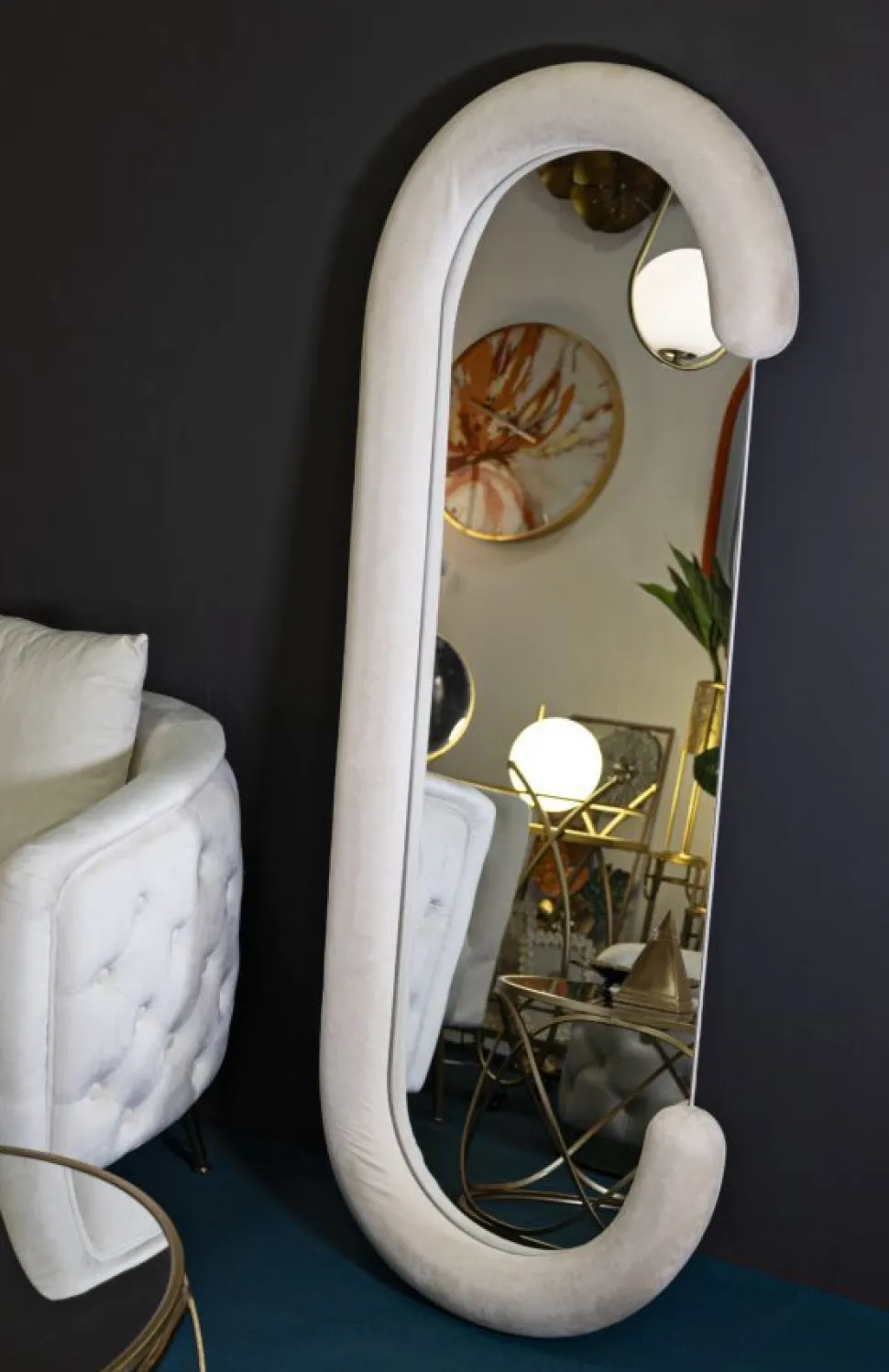 Miroir mural Chantal M.D.F. Velours Crème