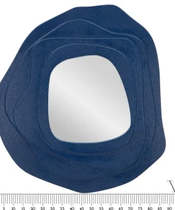 Miroir mural Dalia bleu M.D.F. et verre réfléchissant