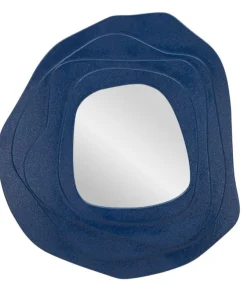 Miroir mural Dalia bleu M.D.F. et verre réfléchissant