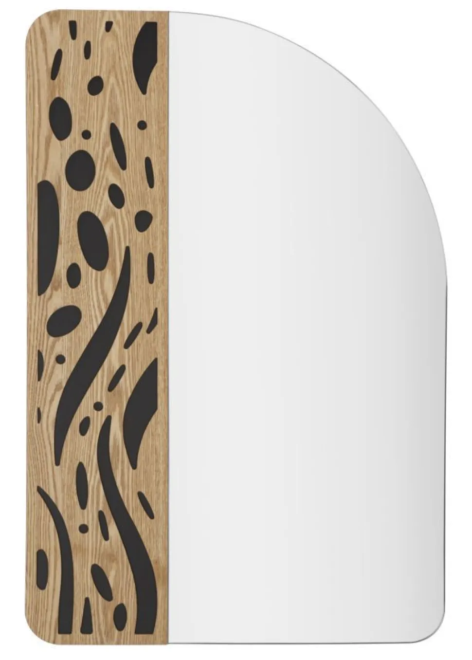 Miroir mural formes douces M.D.F multicolore
