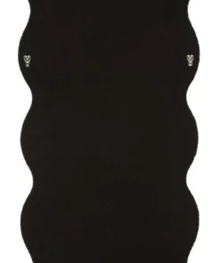 Miroir mural ondulé Teddy Noir
