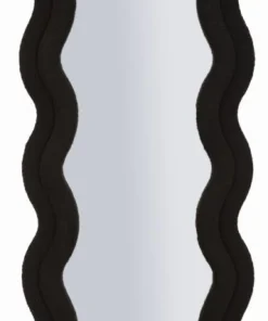 Miroir mural ondulé Teddy Noir