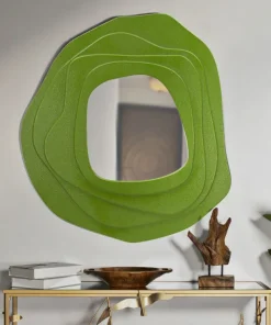 Miroir mural sinueux Dalia M.D.F Vert et Verre