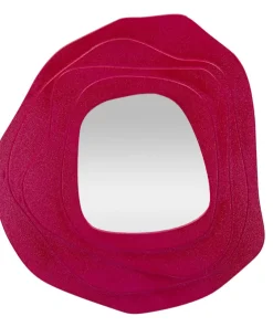 Miroir mural sinueux Dalia M.D.F. Fuchsia et Verre