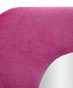 Miroir mural Theodor cadre en bois Velours Fuchsia
