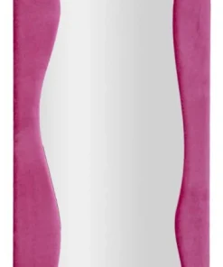 Miroir mural Theodor cadre en bois Velours Fuchsia
