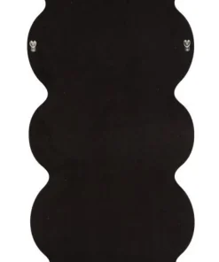 Miroir mural vertical Monica noir finition ondulée