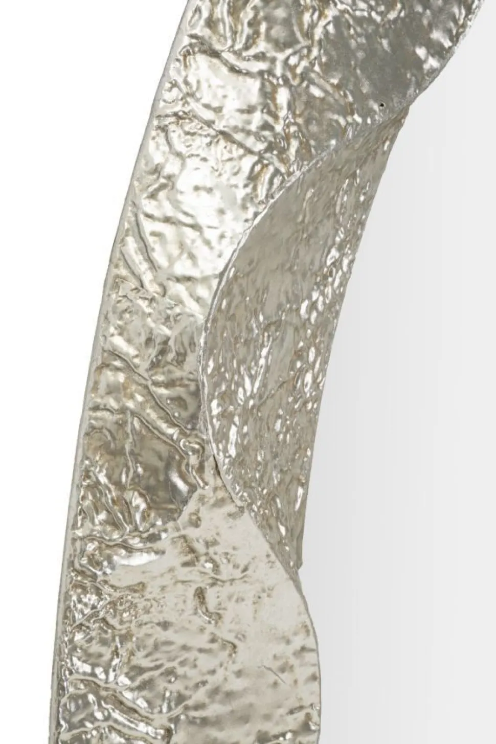 Miroir ovale argent martelé