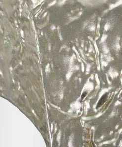 Miroir ovale argent martelé